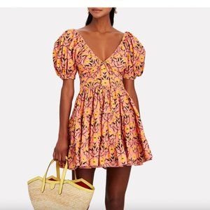 AGUA BY AGUA BENDITA Manzanilla Mimosa Tiered Mini Dress Size Small